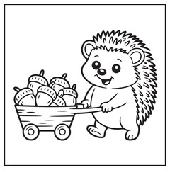 Autumn Scenes Coloring Pages