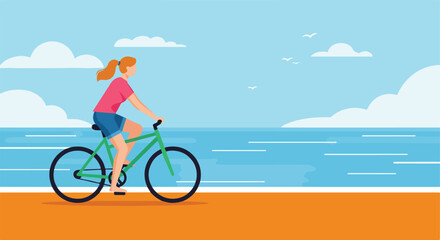 Fototapeta premium Beachside cycle