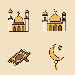 Obraz premium Mosque and icons