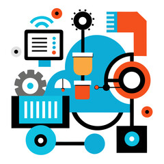 social network concept vector