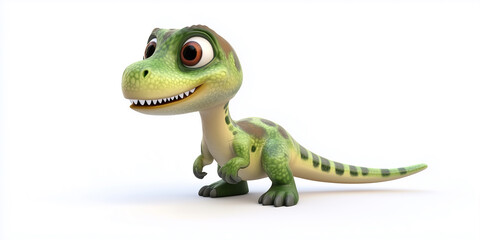 Cute 3D Cartoon Dinosaur Character