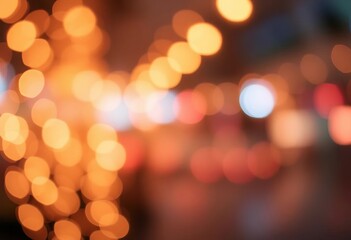 Abstract blurred bokeh lights, soft focus, dreamy glow,  texture,  dark
