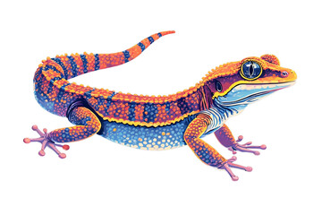Fototapeta premium A vibrant green frog, a small amphibian, isolated on a white studio background