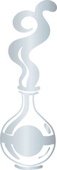 Illustration of a Flask with Smoke