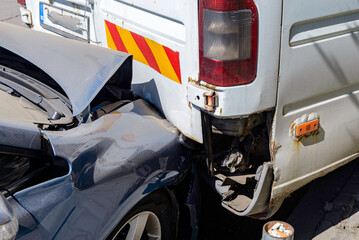 car crash on the road
