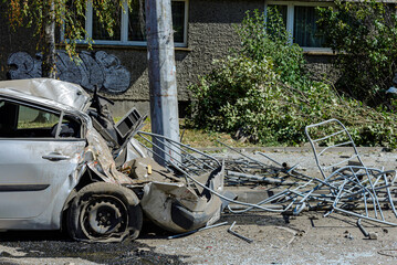 car crash on the road