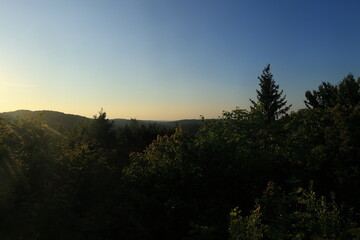 Abendstimmung über der fränkischen Schweiz bei Gößweinstein