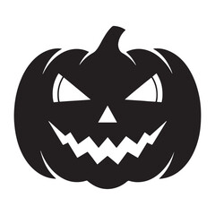 Scary Halloween Pumpkin Jack-o’-lantern Silhouette