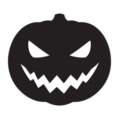 Scary Halloween Pumpkin Jack-o’-lantern Silhouette