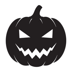 Scary Halloween Pumpkin Jack-o’-lantern Silhouette