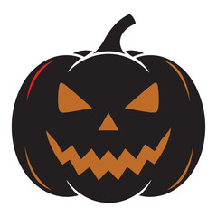 Scary Halloween Pumpkin Jack-o’-lantern Illustration