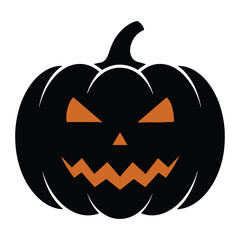Scary Halloween Pumpkin Jack-o’-lantern Illustration