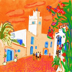 the old town of dubrovnik croatia or tunisia