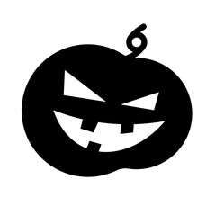 Jack-o'-lantern flat vector ico
