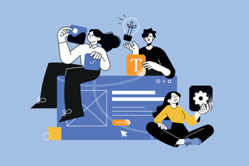 Web development illustration