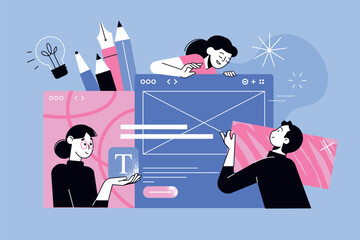 Web development illustration