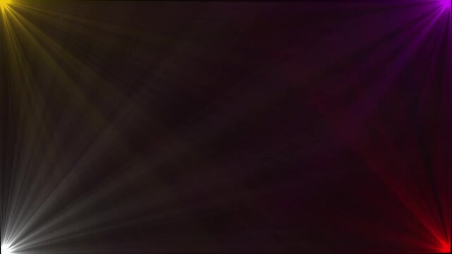 Abstract loop center flickering glow white star optical shine light lens flares animation on black background. seamless loop dynamic kinetic bright star light rays effect.  Stock video with bright fla
