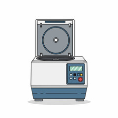 Laboratory Centrifuge Illustration, Science Equipment for Medical Research and Analysis