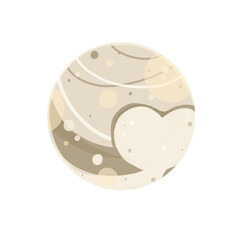 キュートでかわいいジャガイモのような冥王星イラスト