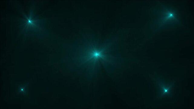 Abstract loop center flickering glow white star optical shine light lens flares animation on black background. seamless loop dynamic kinetic bright star light rays effect.  Stock video with bright fla