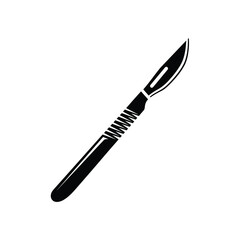 Fototapeta premium Vector illustration of surgical scalpel, a medical instrument for surgery