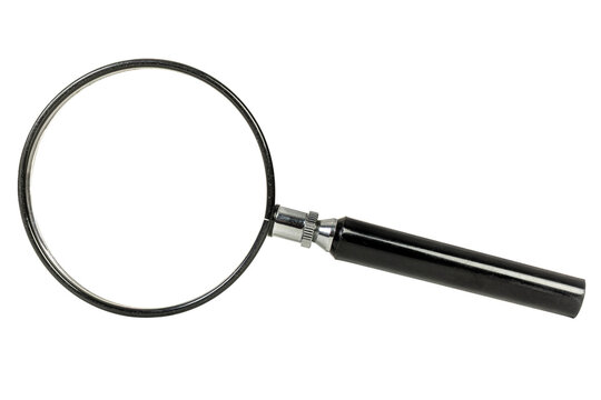 used Magnifying glass with transparent background