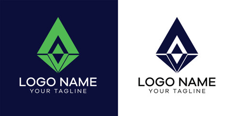 Creative AV logo design vector template.