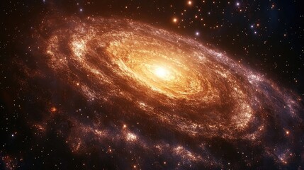 Naklejka premium Spiral Galaxy in Deep Space