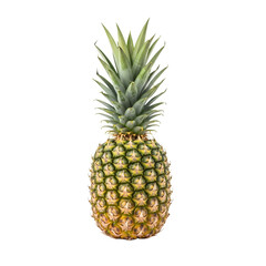 Fototapeta premium Vibrant Tropical Pineapple Isolated on White, Ready for Refreshing Juices and Healthy Summer Delights