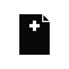 Fototapeta premium Vector illustration of medical record file icon for healthcare use