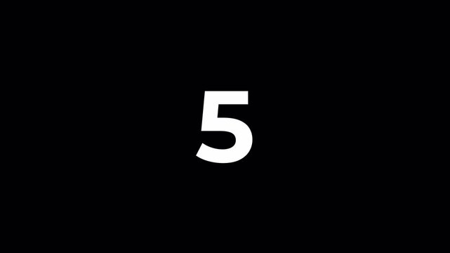 One minute countdown animation with transparent background, countdown timer from 0 seconds to 60 seconds, One minute countdown timer with alpha channel in 4k.