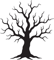 Halloween tree vector design . Dead Tree icon art illustrator