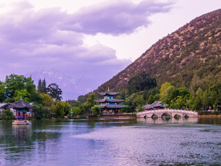 Fototapeta premium Black Dragon Pool, Lijiang, Yunnan, China