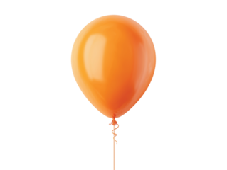 orange balloon isolated on transparent White background png