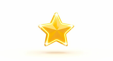 Obraz premium gold star on white background