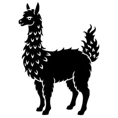 unique and uncommon alpaca vector illustration on white background