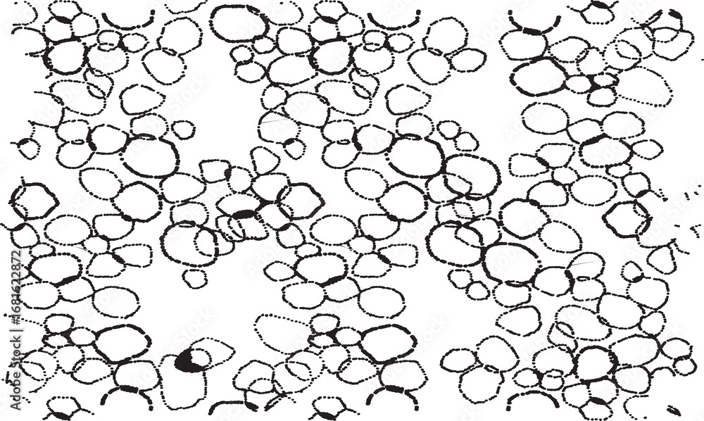 Poster seamless pattern with circular shapes