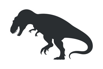 Tyrannosaurus Rex Silhouette Prehistoric Predator Dinosaur Extinct Reptile Jurassic Era Animal Kingdom Isolated