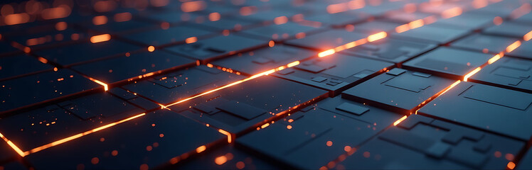 sleek futuristic grid pattern illuminated soft diffused light subtle depth cues diagonal lines