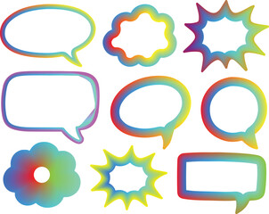A vector set of diverse comic speech bubbles for communication and thought, perfect for graphic design