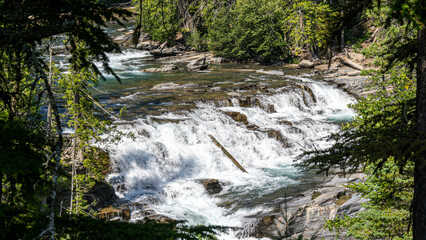 Fototapeta premium McDonald Falls in Glacier National Park of Montana State, USA