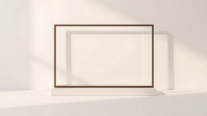 Minimalist modern device on neutral surface, showcasing clean geometric design.