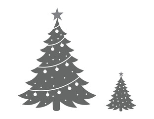 Christmas tree with ornaments vector illustration