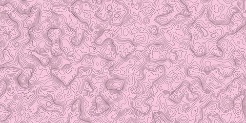 Futuristic contour line abstract topography with vibrant neon highlights and smooth curves