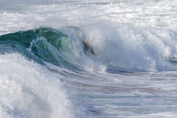  Surfer swallowed by the Barrel Wave