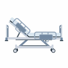 Hospital Bed Illustration Healthcare Medical Equipment Recovery Patient Treatment