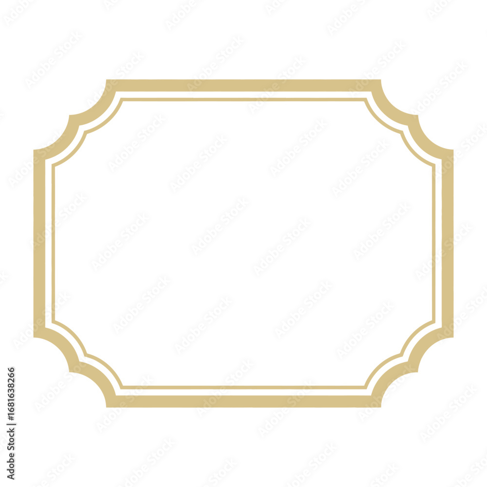 Poster decorative frame vector illustration ornate border design with elegant shape for picture framing and