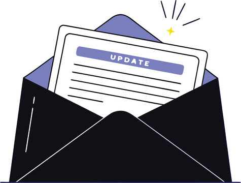 Email update notification with a sparkle