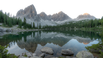 mountain lake in yosemite national park