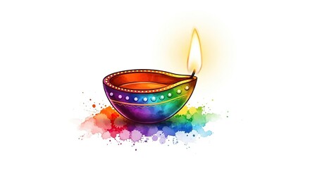 "Happy Diwali - Elegant Festive Greeting with Ornamental Diya",

